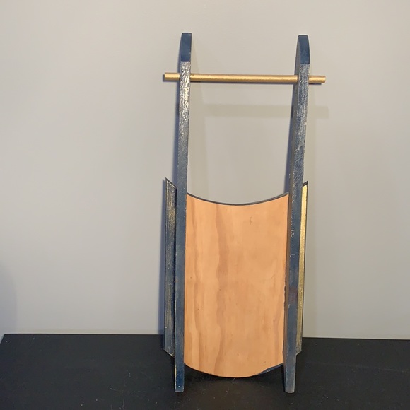 Hand painted snowman wood sleigh - Picture 2 of 2